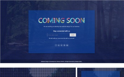 Maks Yakında Sayfa Geliyor - Bootstrap 4 Duyarlı HTML Özel Sayfası