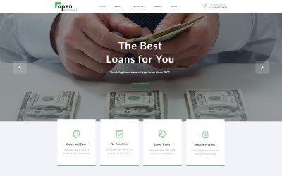 Responsive OpenMortgage - Classy Loan Consulting Company Multipage HTML Web Sitesi #67393