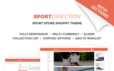 Sport Direction - motyw Shopify sklepu sportowego