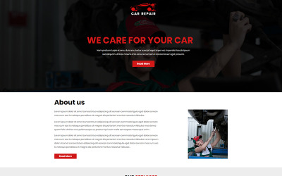 Autoreparatur - Unbounce-Vorlage