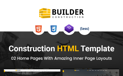 Builder - Építőipari vállalat HTML webhelysablonja