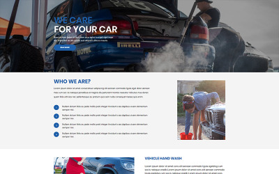 Car Wash - Plantilla de Unbounce