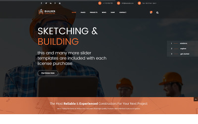 Builder - Konstruktion och byggnad HTML-webbplatsmall