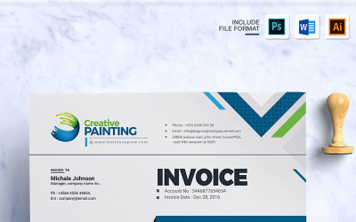Responsivt Creative Invoice Design Corporate identity-mall #67497