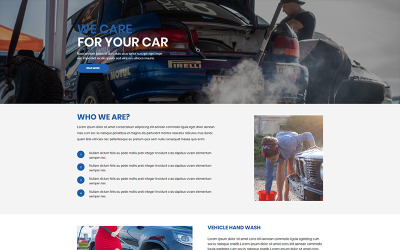 Template Unbounce Responsive #67453 "Car Wash -"
