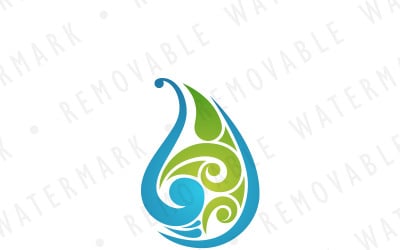 Tribal Water Drop Logo Template