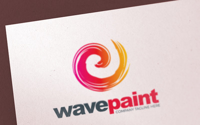 Verf penseel kleur - Logo sjabloon