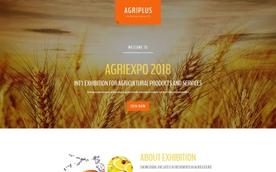 Agriplus - Impressionante mostra sull&amp;#39;agricoltura con modello di pagina di destinazione Novi Builder integrato