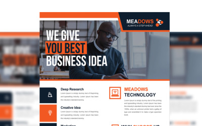 Business Technology Flyer - - Vorlage für Unternehmensidentität