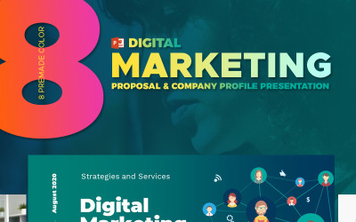 "Digital Marketing Agency - PowerPoint Template" - PowerPoint шаблон №67593