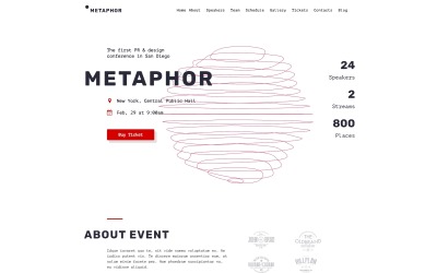 Metafor - Yaratıcı Etkinlik Planlayıcı WordPress Teması