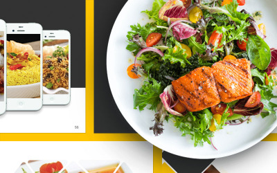 Modelo de apresentação de alimentos em PowerPoint
