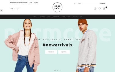 Normcore - Tema da PrestaShop da loja de roupas