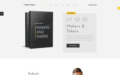 Reszponzív Adam Cooper - Writer Joomla sablon 67575