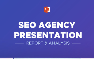 "SEO Agency Report & Analytic - PowerPoint Template" - PowerPoint шаблон №67592