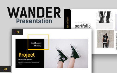 Wander Creative Presentation PowerPoint-mall