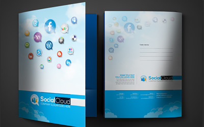 Carpeta de presentación de redes sociales - - Plantilla de identidad corporativa
