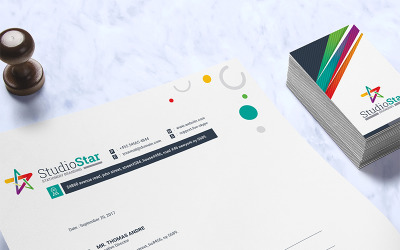 Foglio di copertina carta fax StudioStar - - Modello di identità aziendale