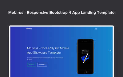 Mobirus - Modello di pagina di destinazione dell'app Bootstrap 4 reattivo