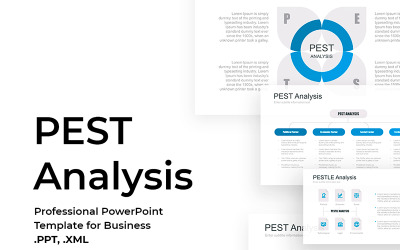 PEST, PESTEL, PESTLE para modelo de PowerPoint