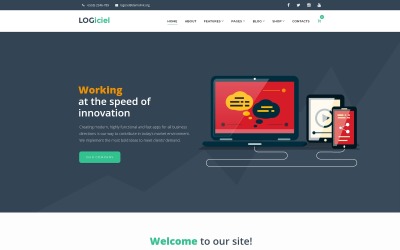 Responsive Logiciel - Software Company Wordpress #67681