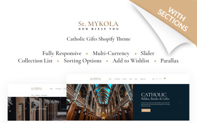 St.Mykola - Katholiek winkel Shopify-thema