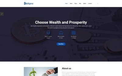 Tema Joomla Responsive #67674 "BitPro - Bitcoin"