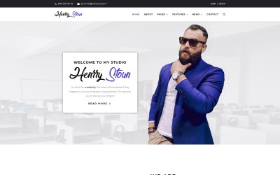 Tema WordPress #67617 "Henry Stoun - Personal Website"