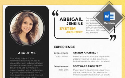 Abbigail Jenkins - Plantilla de curriculum vitae de arquitecto de sistemas