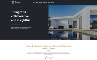 Archus - WordPress šablona Architect Company