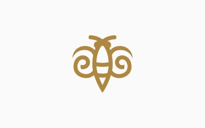 Бджола логотип шаблон