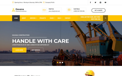 Давана - Адаптивний шаблон веб-сайту для промислового бізнесу