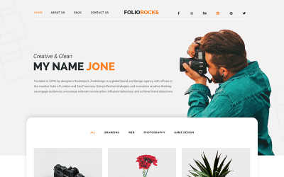 Foliorocks - Portfolio &amp; Agency PSD Template