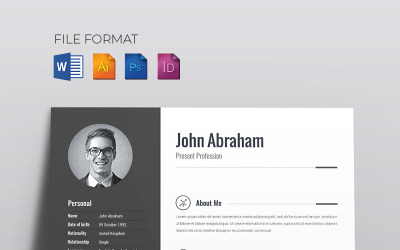 Minimale creatieve CV CV-sjabloon