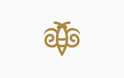 Modelo de logotipo de abelha