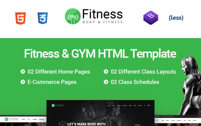 Fitness - Plantilla de sitio web de gimnasio Fitness