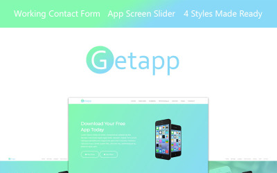 Getapp - шаблон целевой страницы приложения