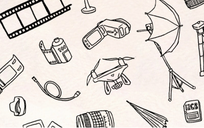 57 Gráficos vetoriais de câmera, filme e televisão - ilustração