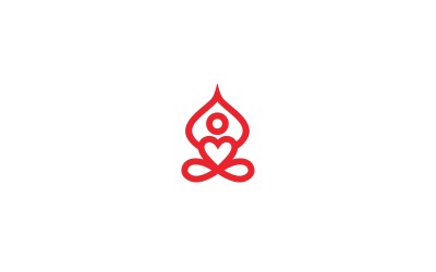 İkonik Yoga Logo Şablonu