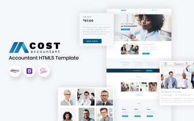 Maliyet - Muhasebeci Çok Sayfalı HTML5 Web Sitesi Şablonu