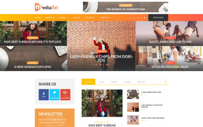 MediaTel - Youtube / Vimeo Video News Aggregator Magazin WordPress Theme
