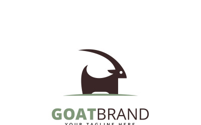 Modèle de logo de logo de marque de chèvre