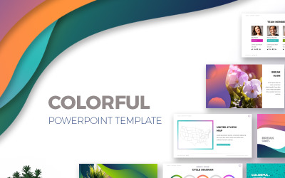 Modèle PowerPoint coloré