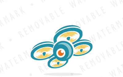 Modello di logo del drone della telecamera di sicurezza