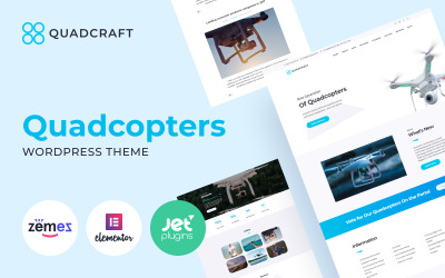 Responsive Quadcraft - Drone Startup Wordpress #67879