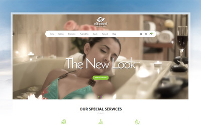 "Vibrant Spa & Salon Store" - адаптивний OpenCart шаблон №67811