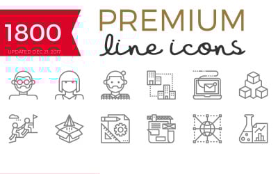 "Becris - Premium Line Icons Template Iconset" ensemble d'Icônes Premium #67939