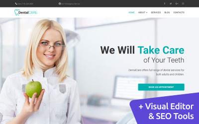 DentalCare - Fogászati Klinika Moto CMS 3 sablon