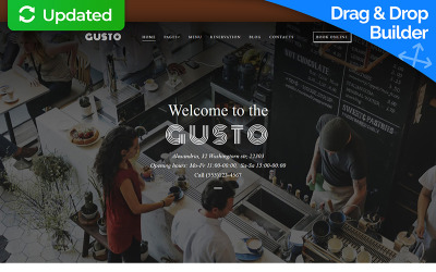 Gusto - Cafe & Restaurant Responsive Moto CMS 3 Template