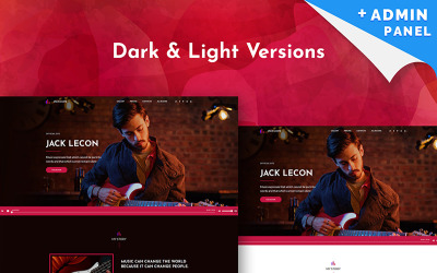 Jack Lecon Şarkıcı Açılış Sayfası Şablonu